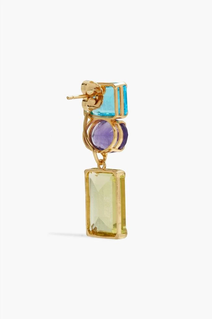 商品BOUNKIT|Gold-tone, amethyst and quartz earrings,价格¥982,第4张图片详细描述
