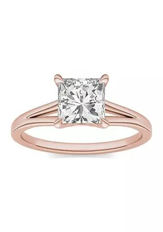 商品Charles & Colvard|Colvard Charles Colvard 1.26 Ct. T.w. Lab Created Princess Cut Moissanite Solitaire Ring In 14K Gold,价格¥7575,第1张图片