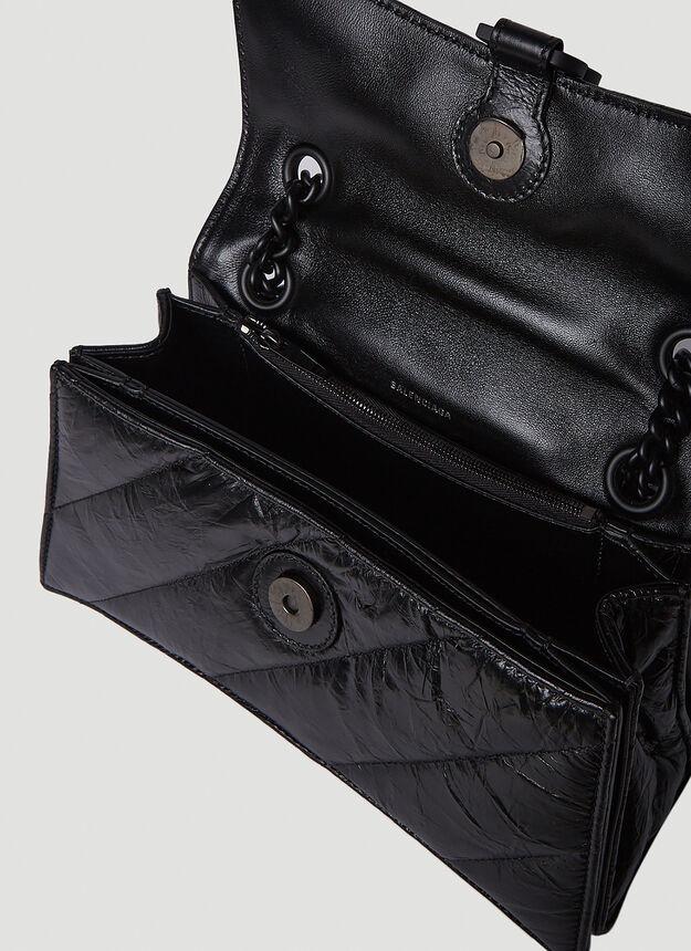Crush Chain Small Shoulder Bag in Black商品第5张图片规格展示