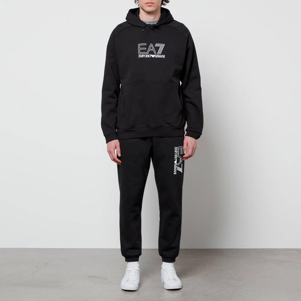 EA7 Men's Visability Fleece Hoodie - Black商品第3张图片规格展示