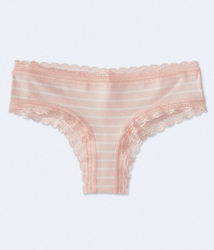 商品Aeropostale|Aeropostale Women's Striped Lace-Trim Cheeky,价格¥34,第2张图片详细描述