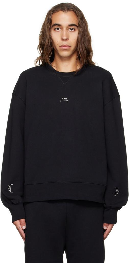 Black Embroidered Sweatshirt商品第1张图片规格展示