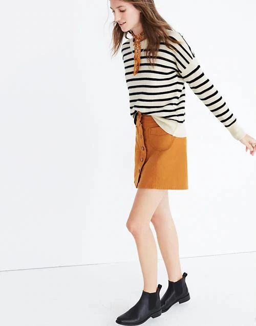 商品Madewell|Cashmere Sweatshirt in Stripe,价格¥634,第2张图片详细描述