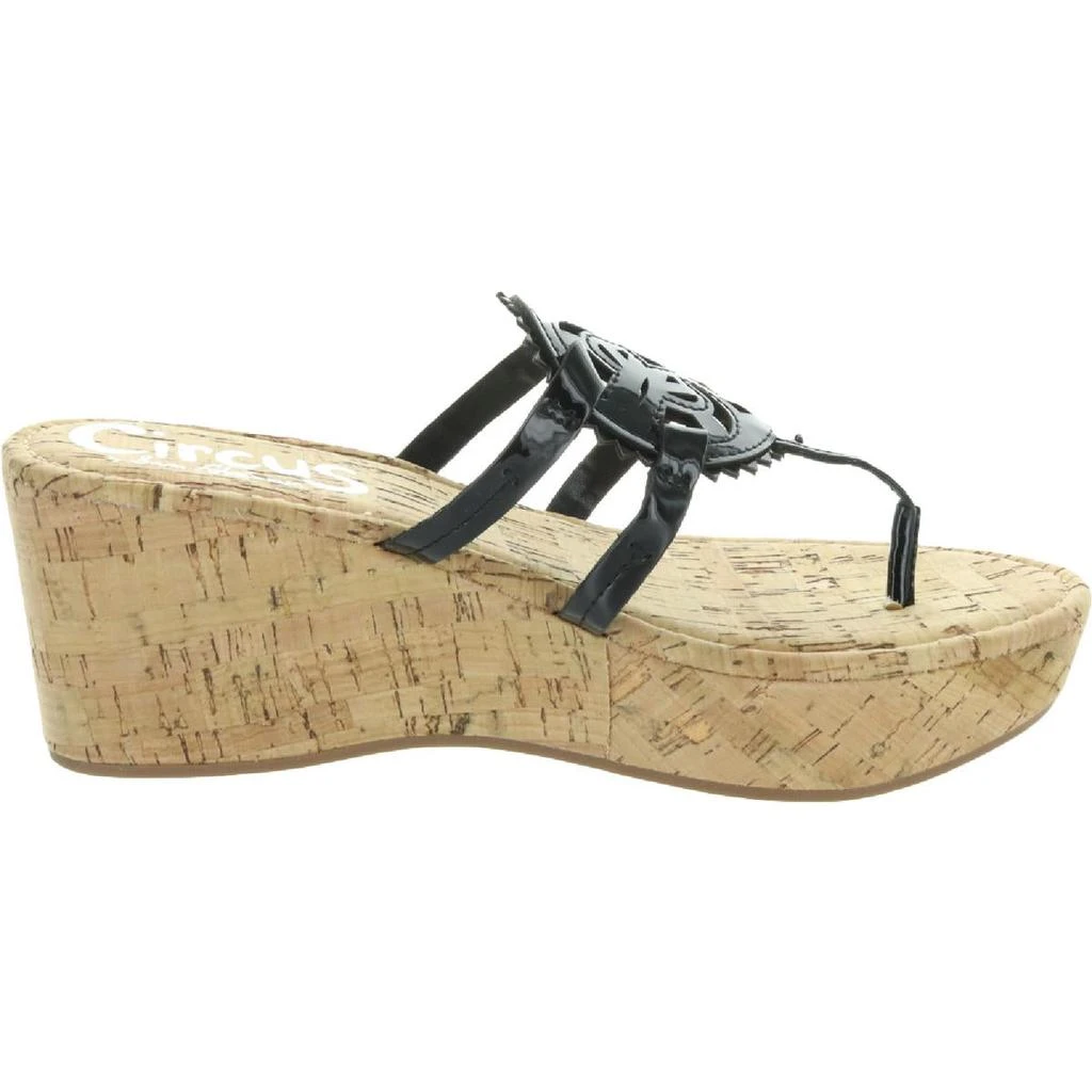 商品Sam Edelman|Circus by Sam Edelman Womens Rocky Faux Leather Thong Wedges,价格¥67,第5张图片详细描述