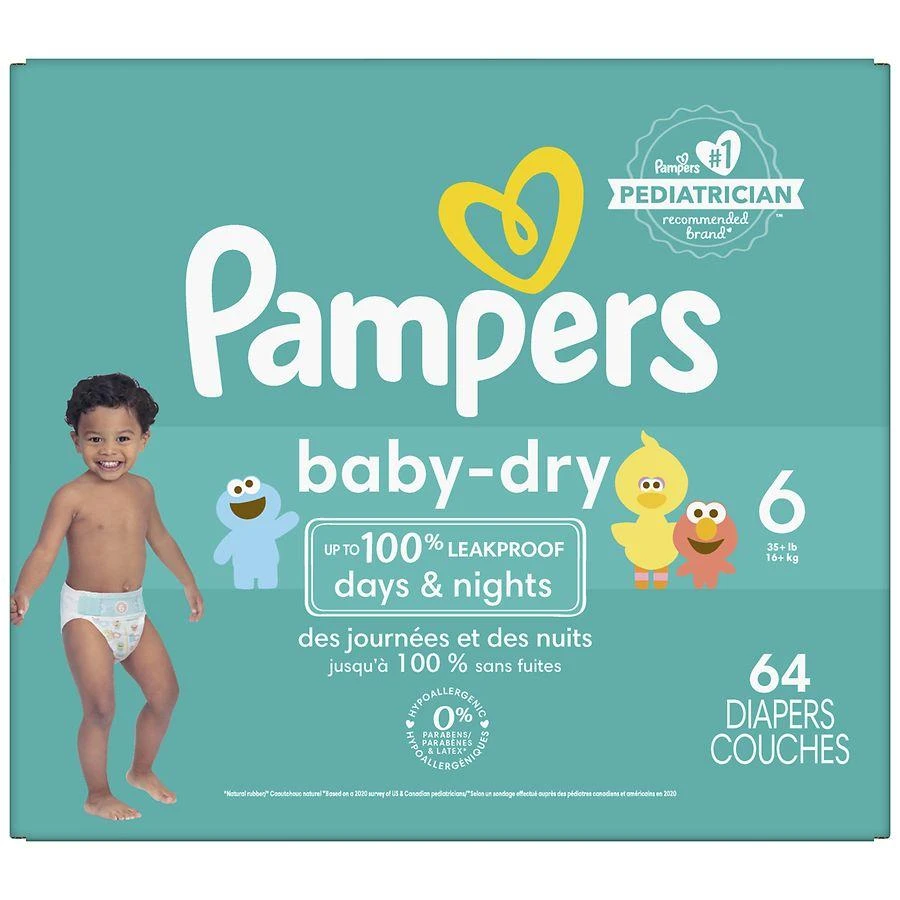 商品Pampers|Absorbent Disposable Diapers Size 6, 35+ lbs,价格¥253,第1张图片详细描述
