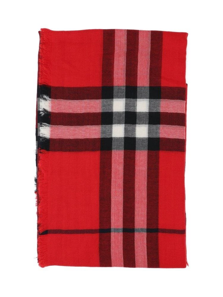 商品Burberry|Burberry Checked Frayed-Edge Scarf,价格¥2445,第1张图片