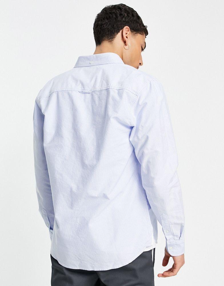 Carhartt WIP duffield stripe shirt in blue商品第4张图片规格展示