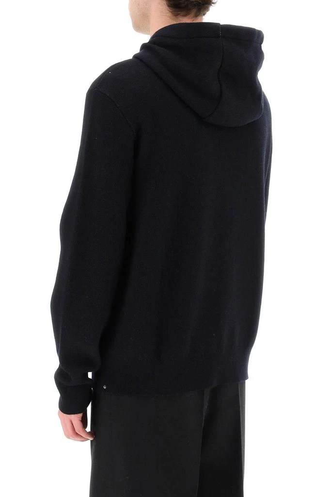 商品Burberry|HOODED PULLOVER WITH LETTERING LOGO JACQUARD,价格¥3066,第4张图片详细描述