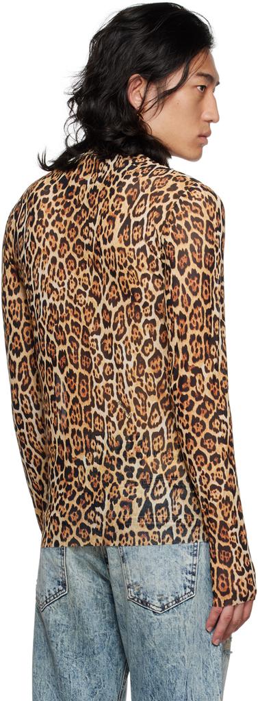 Brown Leopard Long Sleeve T-Shirt商品第3张图片规格展示