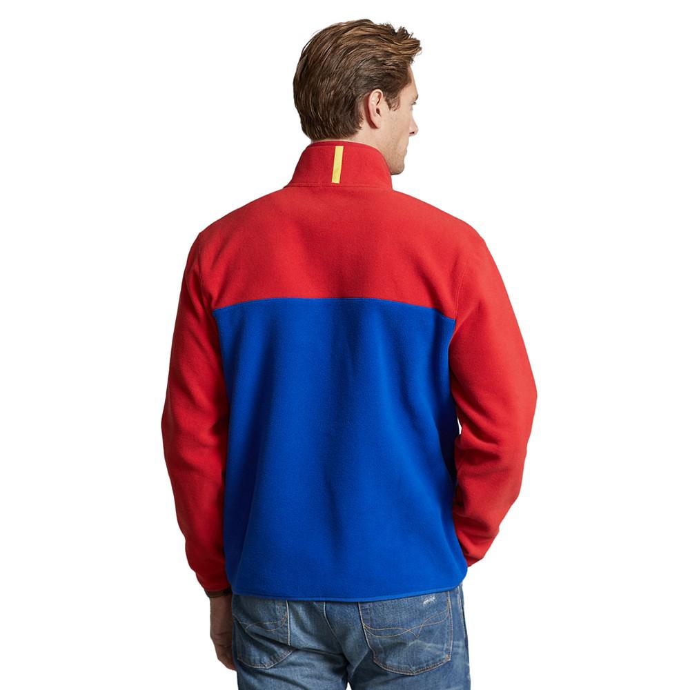 Men's Polo Bear Fleece Mockneck Pullover商品第2张图片规格展示