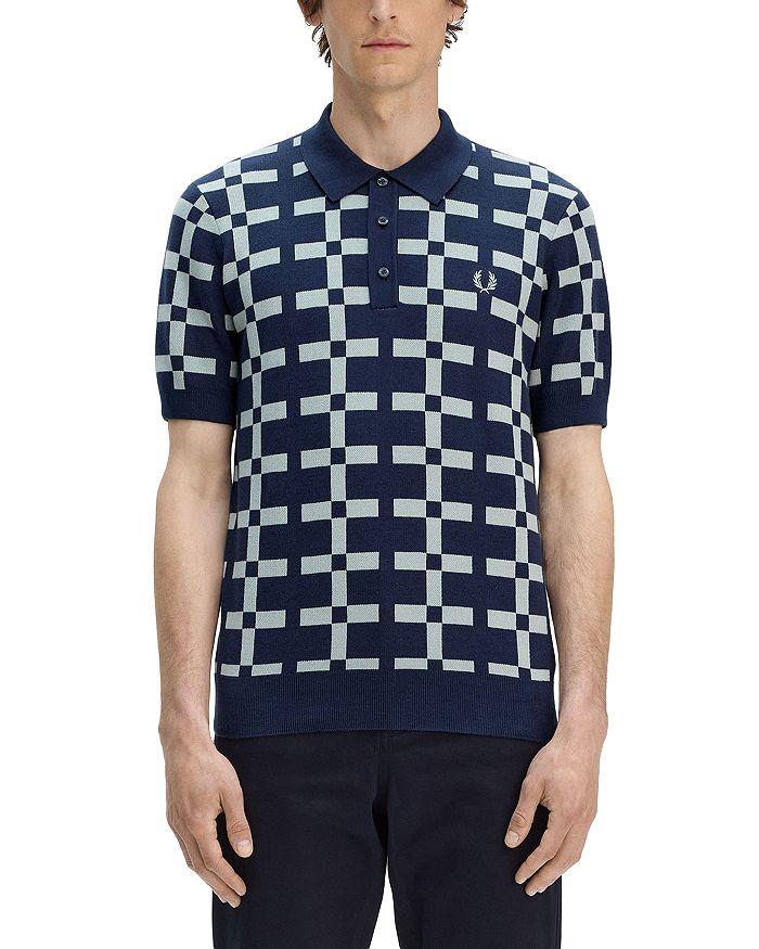 FRED PERRY KNIT POLO SHIRT ニットポロ fred-perry-geometric-jacquard-