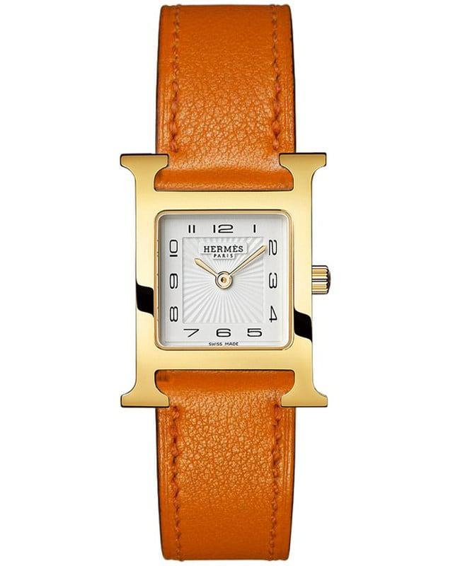商品Hermes|Hermes H Hour Quartz Small PM 21mm Gold Plated Case Unisex Watch 036736WW00,价格¥19072,第1张图片