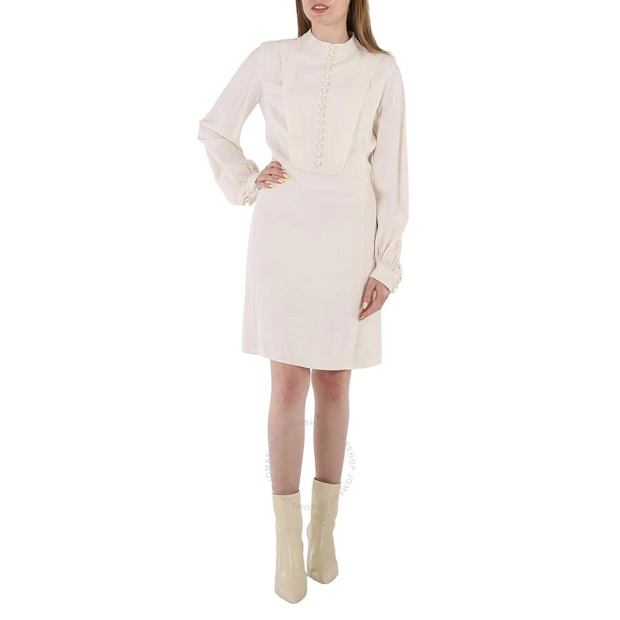 商品Chloé|White Buttoned Long-sleeve Dress,价格¥3169,第1张图片