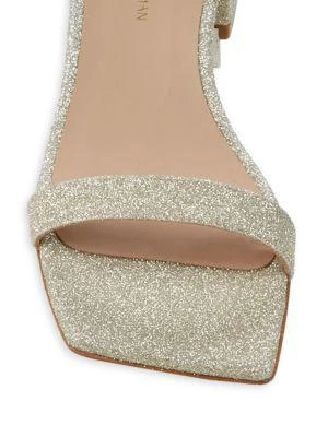 商品Stuart Weitzman|Nudist June Glitter Sandals,价格¥865,第5张图片详细描述