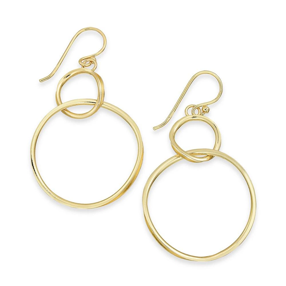 商品Essentials|Large Silver Plated Twisted Looped Drop Earrings,价格¥223,第1张图片