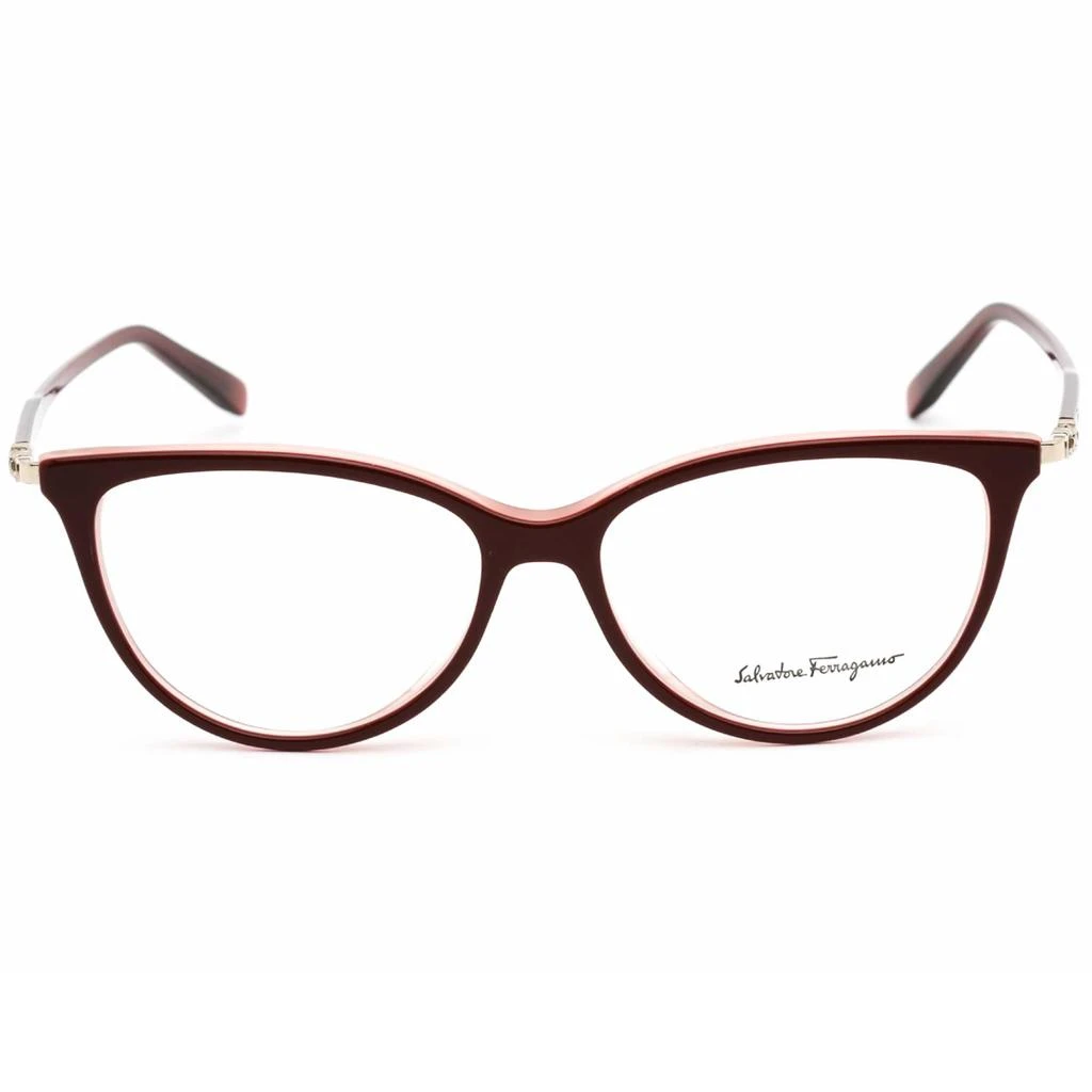 商品Salvatore Ferragamo|Salvatore Ferragamo Women's Eyeglasses - Wine Cat-Eye Plastic Frame | SF2870 606,价格¥445,第2张图片详细描述