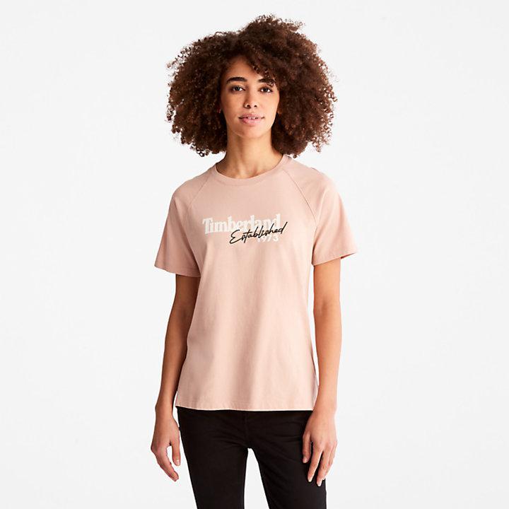 商品Timberland|Raglan-sleeve Logo T-Shirt for Women in Light Pink,价格¥116,第1张图片