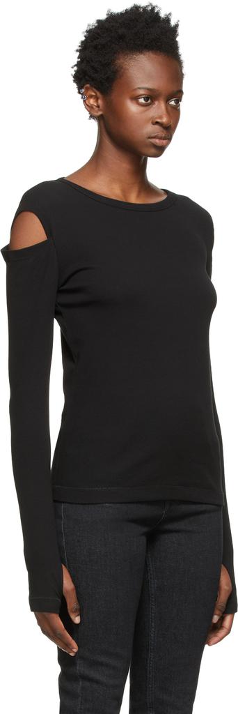SSENSE Exclusive Black Slash Long Sleeve T-Shirt商品第2张图片规格展示