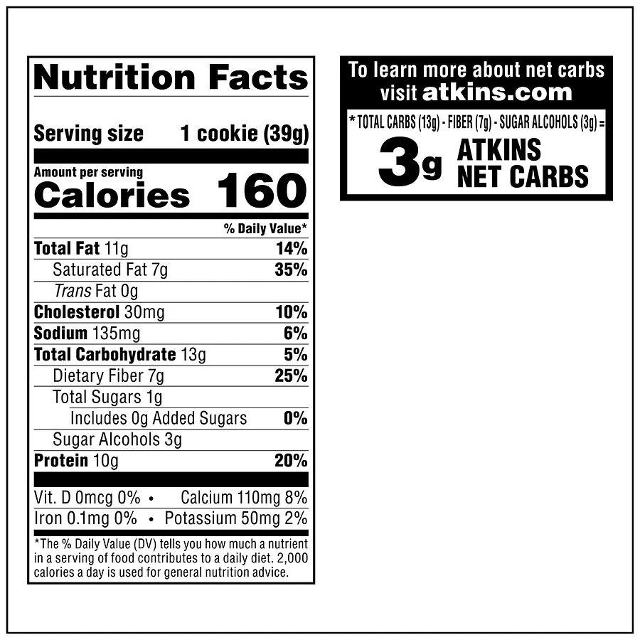 商品Atkins Anytime Snacks|Protein Cookies Chocolate Chip,价格¥59,第4张图片详细描述