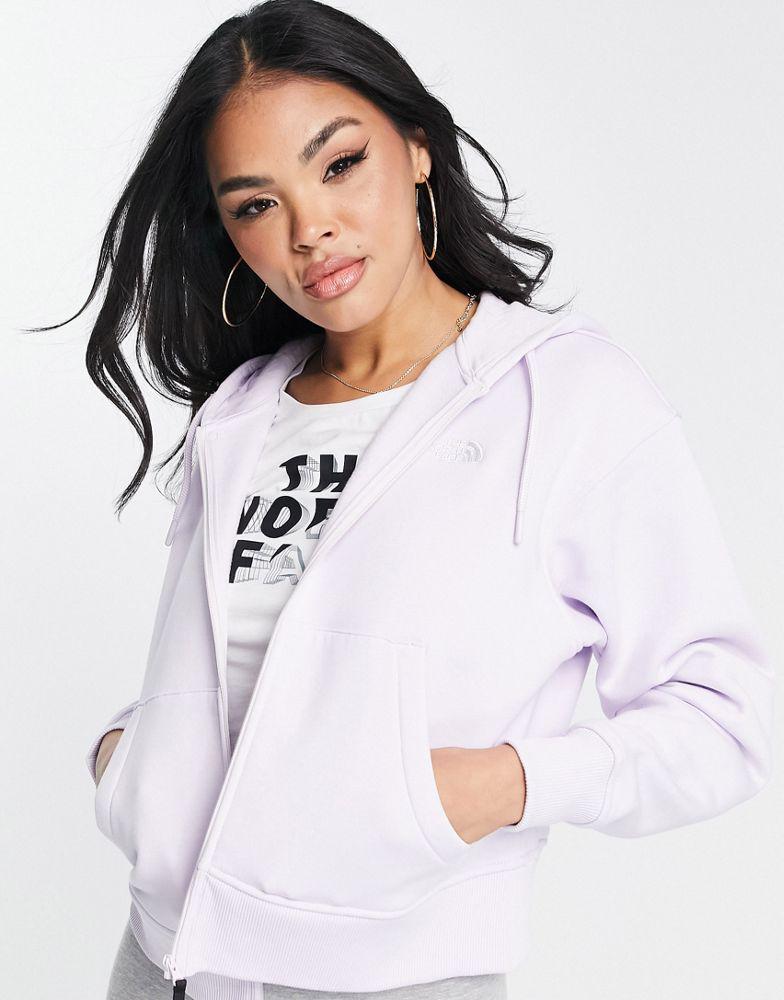 The North Face Essential zip up hoodie in lilac Exclusive at ASOS商品第1张图片规格展示