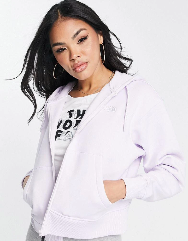 商品The North Face|The North Face Essential zip up hoodie in lilac Exclusive at ASOS,价格¥494,第1张图片