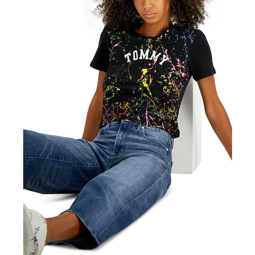 商品Tommy Jeans|Women's Paint-Splatter T-Shirt,价格¥201,第1张图片