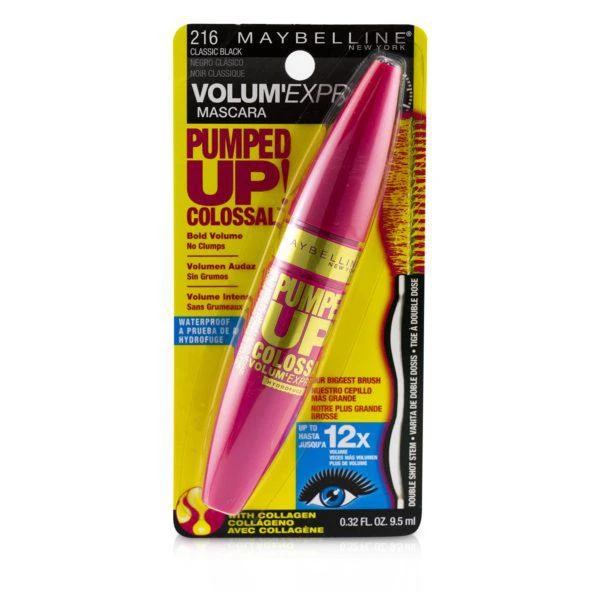 商品Maybelline|Volum’ Express Pumped Up! Colossal Waterproof Mascara,价格¥75,第2张图片详细描述