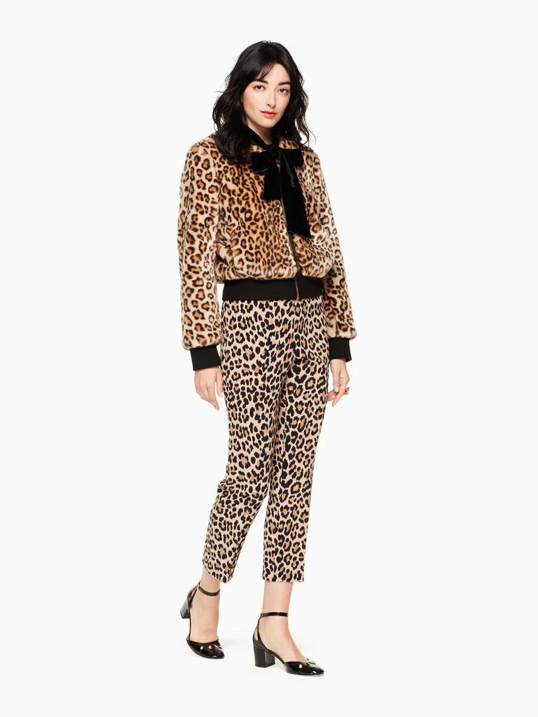 商品Kate Spade|leopard faux fur bomber,价格¥2857,第1张图片