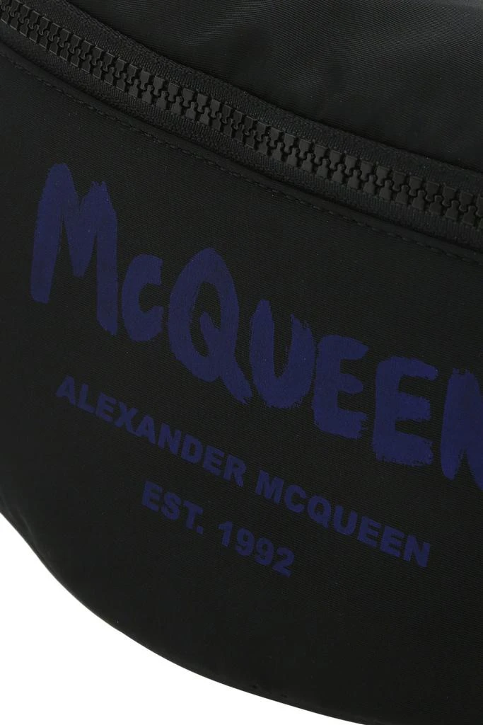 商品Alexander McQueen|Black polyester McQueen Graffiti belt bag,价格¥4086,第3张图片详细描述