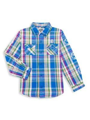 商品Billionaire Boys Club|Little Boy's & Boy's BB Plaid Woven Flannel Shirt,价格¥382,第1张图片