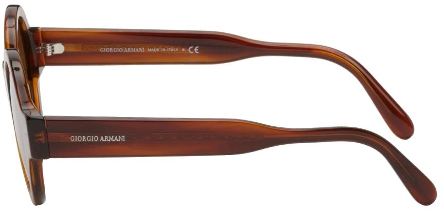 商品Giorgio Armani|Brown Round Sunglasses,价格¥1748,第3张图片详细描述