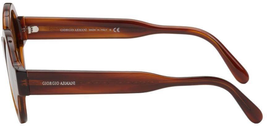 商品Giorgio Armani|Brown Round Sunglasses,价格¥2324,第5张图片详细描述