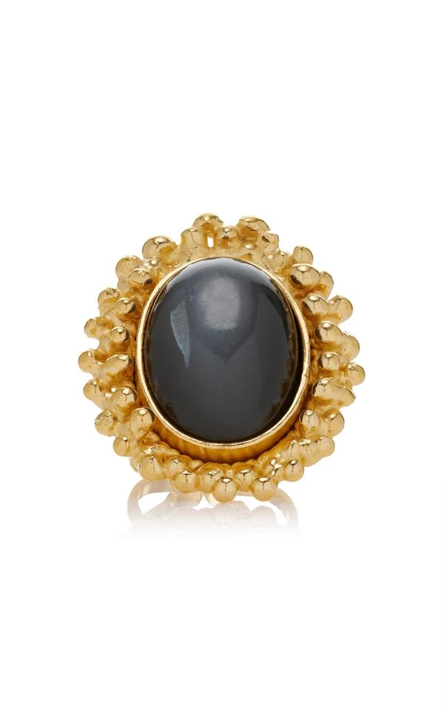 商品Sylvia Toledano|Sylvia Toledano - Sterling Silver Gold Plated 18k Vermeil One-of-a-Kind Grey Moonstone Ring - Grey - OS - Moda Operandi - Gifts For Her,价格¥9602,第1张图片