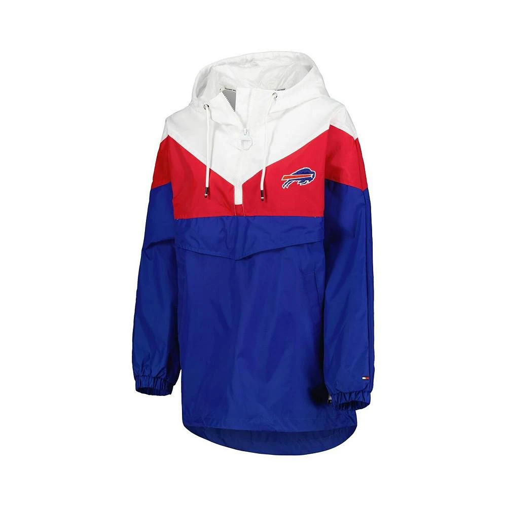 商品Tommy Hilfiger|Women's White, Red Buffalo Bills Staci Half-Zip Hoodie Windbreaker Jacket,价格¥715,第2张图片详细描述