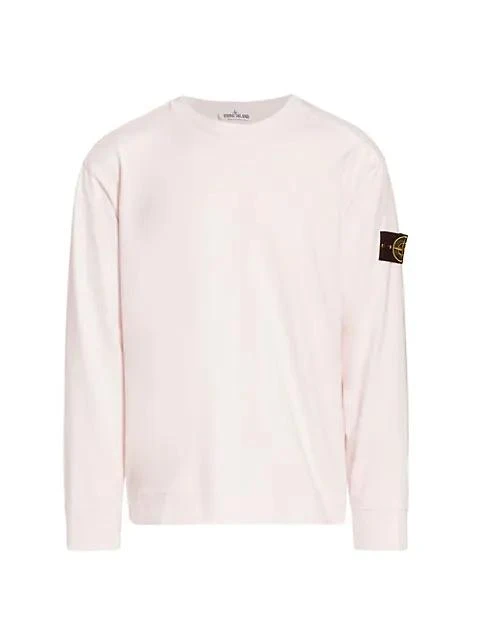 商品Stone Island|平纹针织棉长袖徽标T恤,价格¥1045,第1张图片