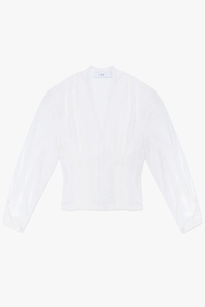 商品IRO|Iro Elea Pleated Lace V-Neck Top,价格¥1396,第1张图片