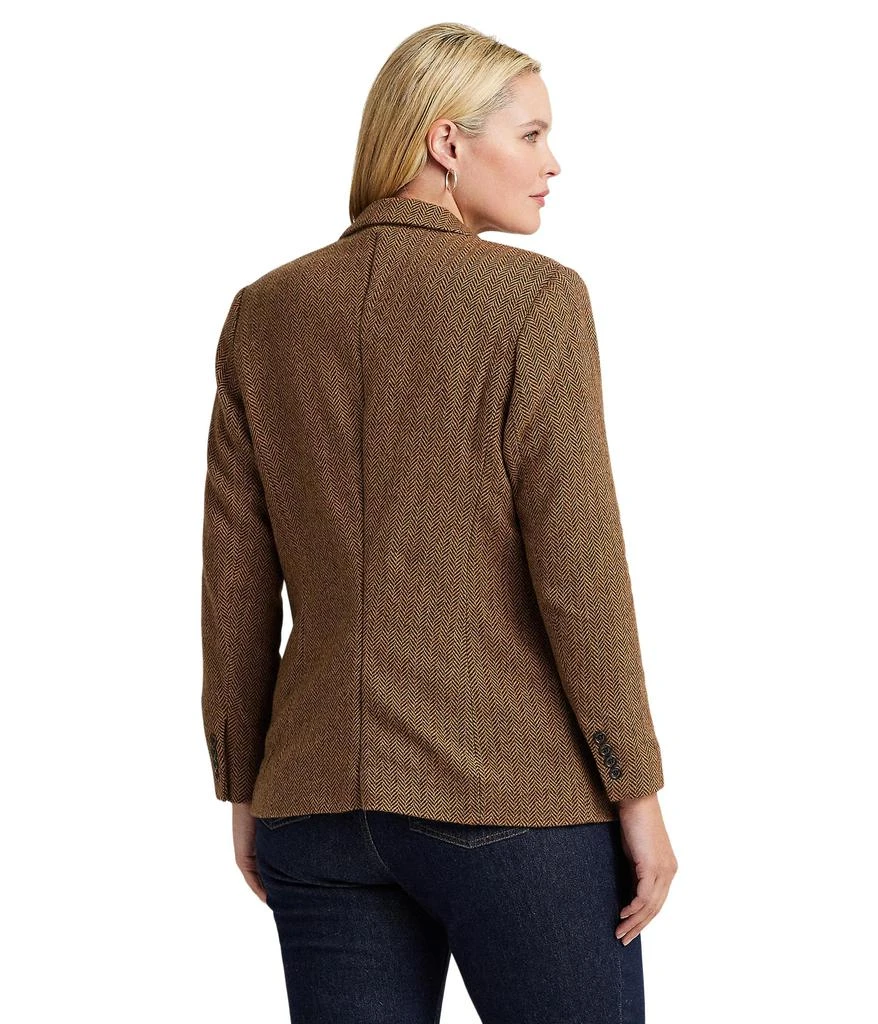 商品Ralph Lauren|Plus-Size Wool-Blend Herringbone Blazer,价格¥2217,第2张图片详细描述