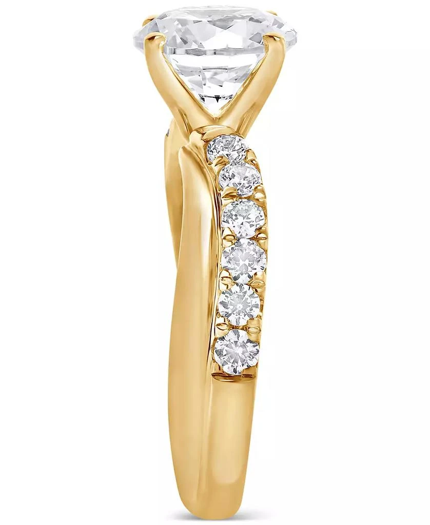 商品Badgley Mischka|IGI Certified Lab Grown Diamond Engagement Ring (3 ct. t.w.) in 14k Yellow, White or Rose Gold,价格¥19837,第4张图片详细描述
