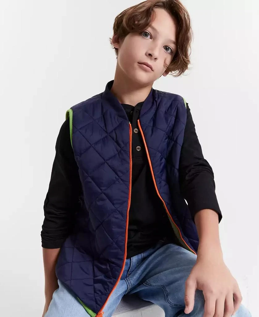 商品Epic Threads|Little & Big Boys Reversible Faux-Sherpa Vest, Created for Macy's,价格¥252,第2张图片详细描述