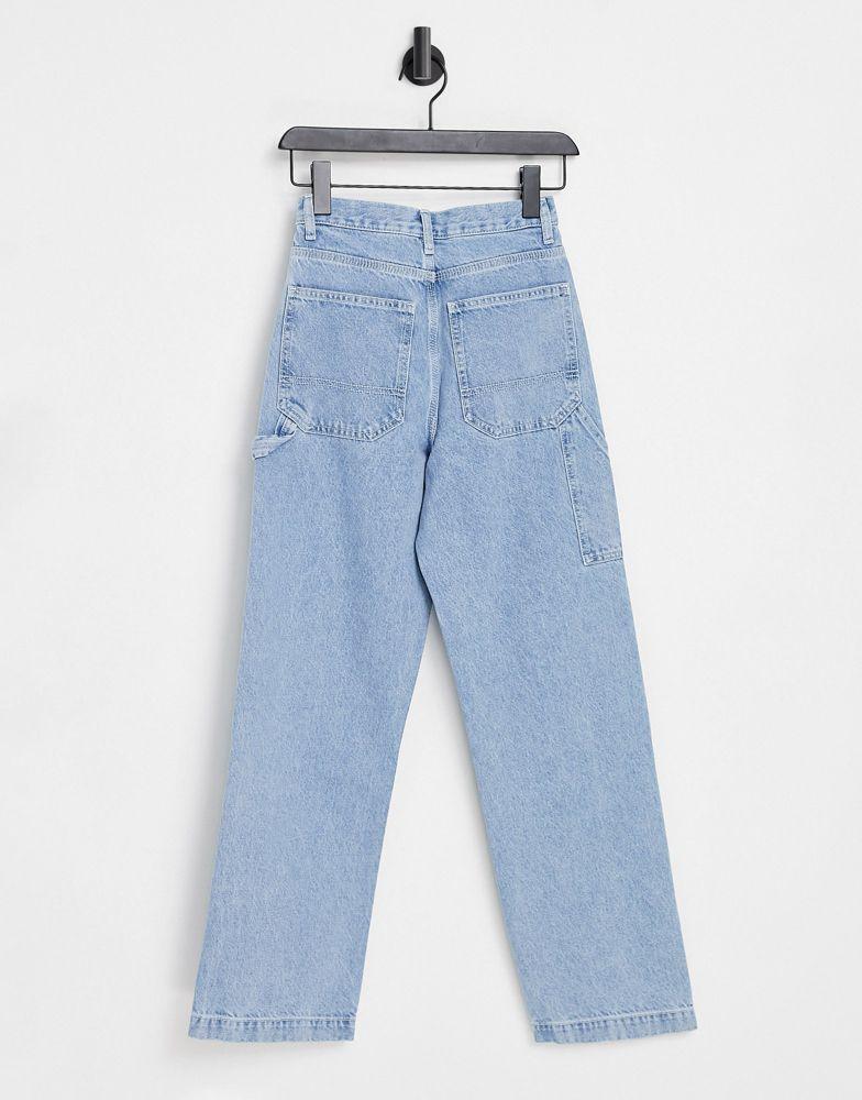 Topshop Carpenter jeans in bleach商品第2张图片规格展示