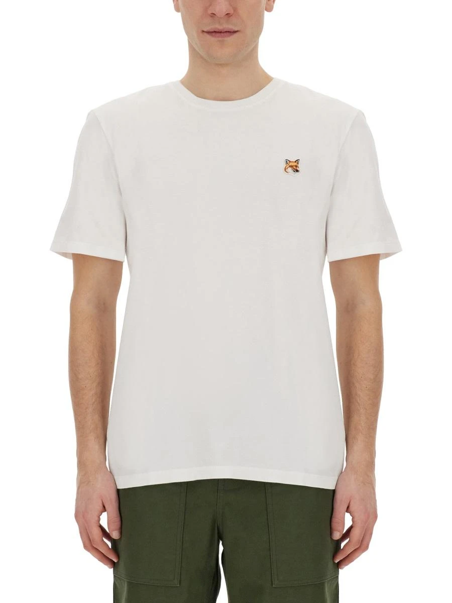 商品【商品预售7天】 Maison Kitsune|Maison Kitsune 男士T恤 LM00104KJ0008P100-1 白色,价格¥705,第1张图片