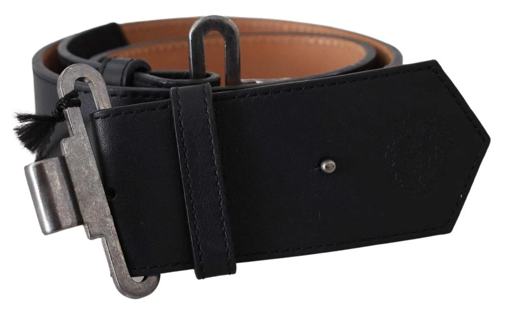 商品ERMANNO|Ermanno Scervino Black Leather Vintage Military Buckle Waist  Belt,价格¥1852,第1张图片
