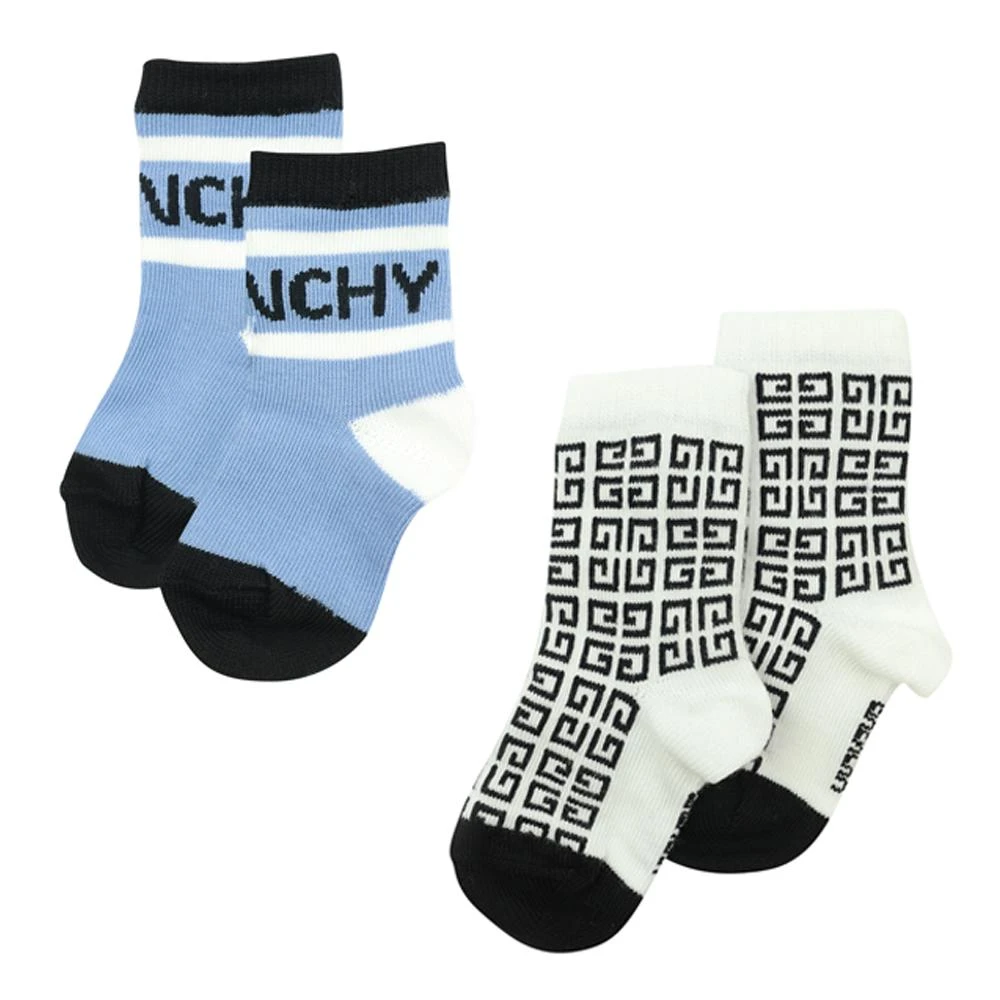 商品Givenchy|Baby Boys 2 Pack Socks White & Blue,价格¥224,第1张图片
