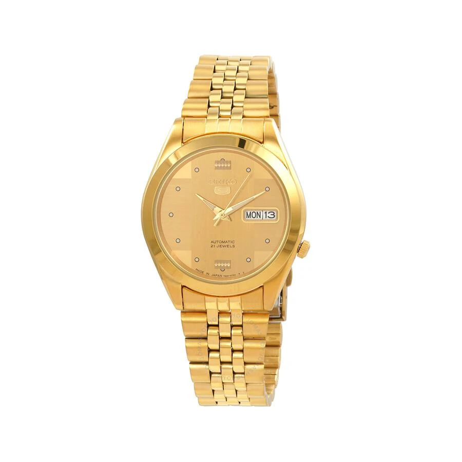 商品Seiko|5 Automatic Gold Dial Men's Watch SNKC12J1,价格¥1296,第1张图片