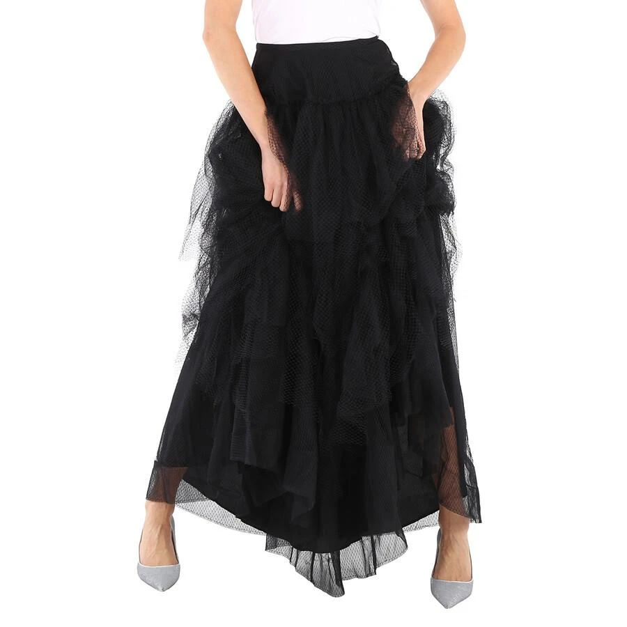 商品Burberry|Ladies Skirts Runway Black Tulle Tiered Skirt,价格¥1961,第2张图片详细描述