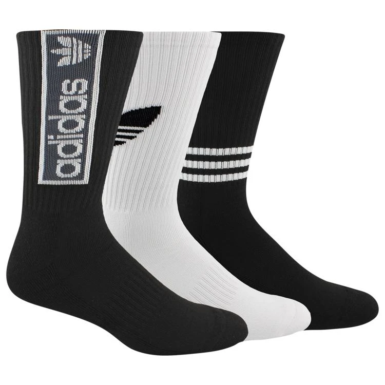 商品Adidas|adidas Originals Logo Graphic 3 Pack Crew Socks - Men's,价格¥44,第1张图片