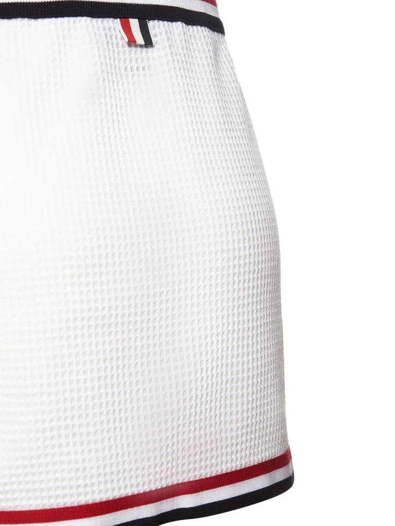 商品Thom Browne|Textured Bicolor Cotton Mini Wrap Skirt,价格¥2274,第5张图片详细描述