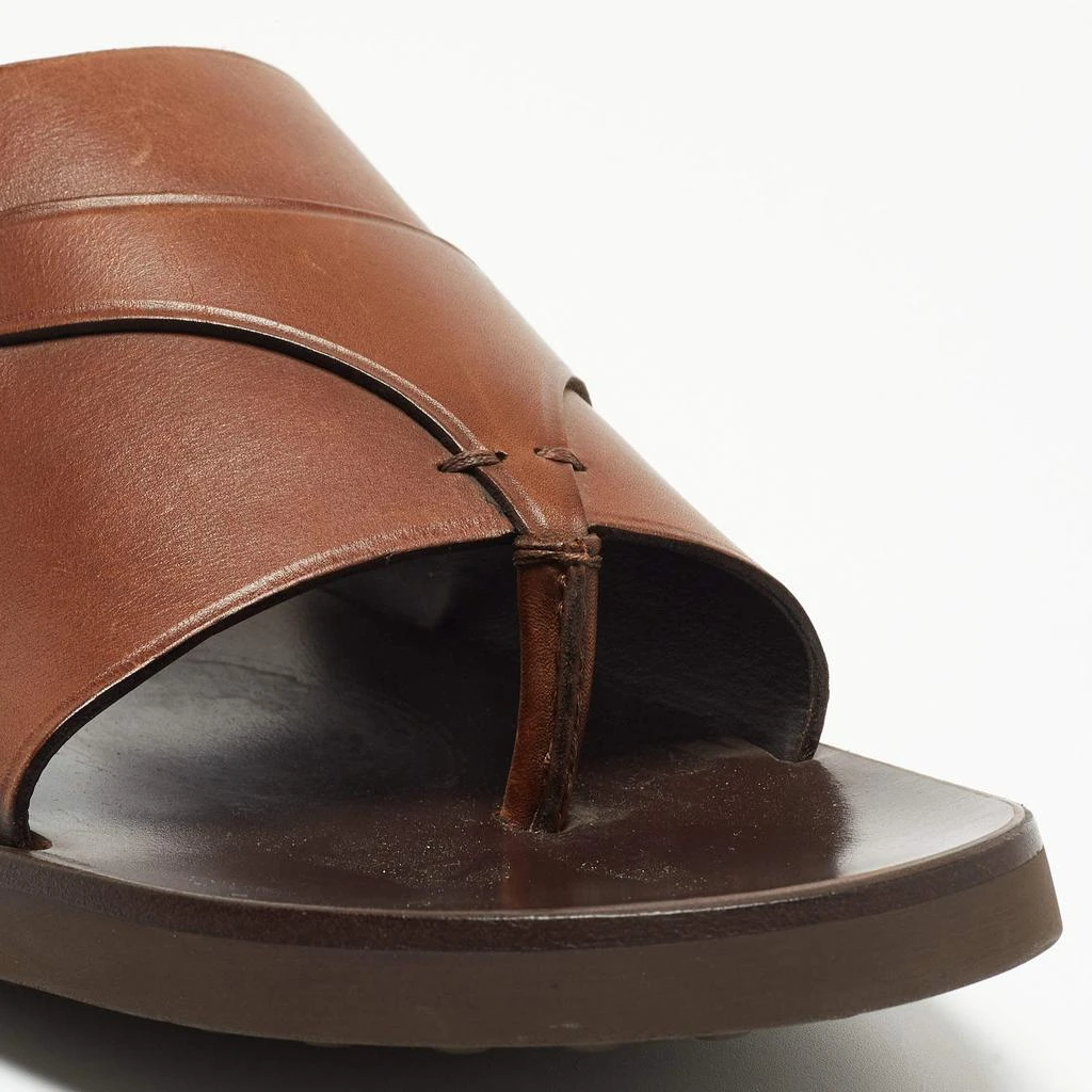 Tod's Brown Leather Slide Sandals Size 45.5 商品
