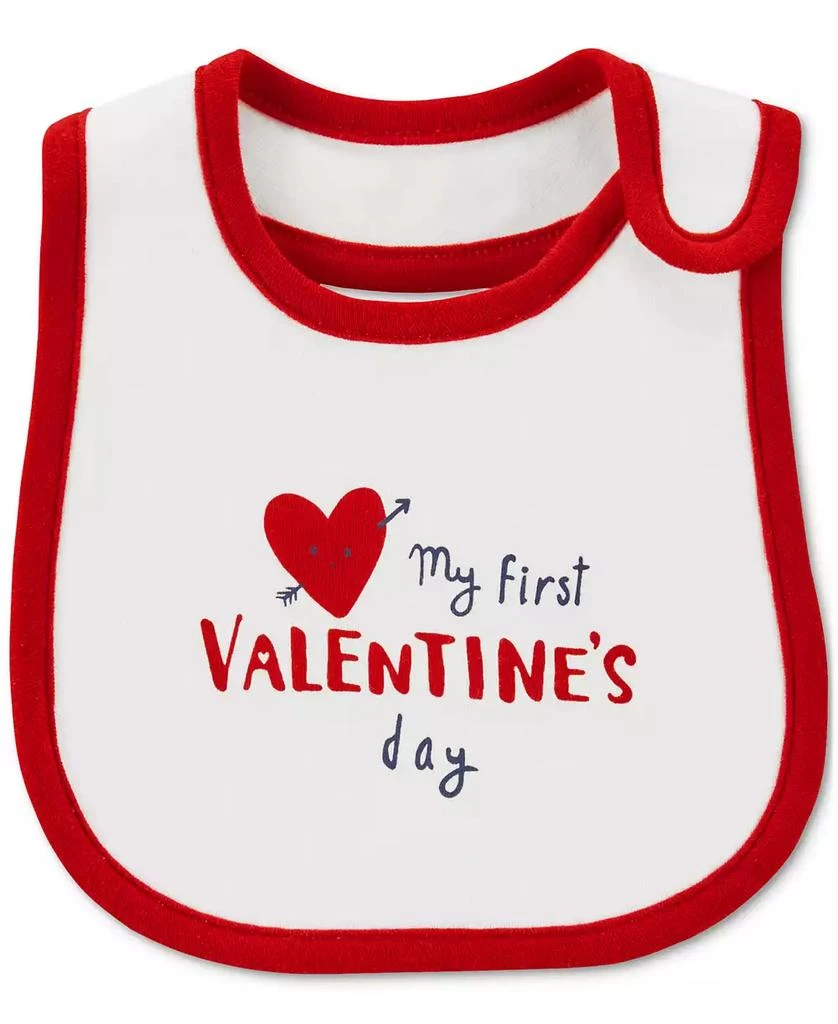 商品Carter's|Baby First Valentine's Day Printed Cotton Bib,价格¥62,第1张图片