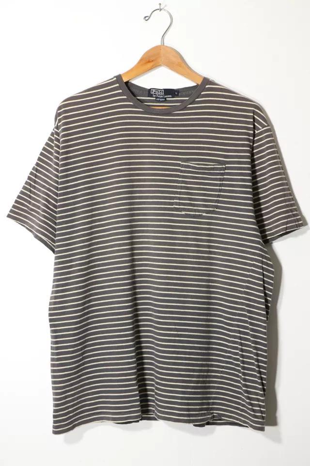 商品Urban Outfitters|Vintage 1980s Polo Ralph Lauren Striped Crewneck T-shirt Made in USA,价格¥741,第3张图片详细描述